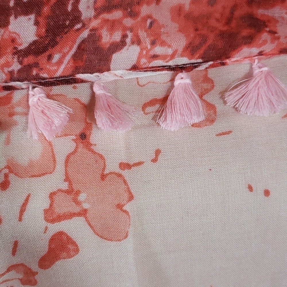 NWT Peter Som Dream Floral Print Sarong Coverup Rose-Quartz Oversize - Picture 2 of 9